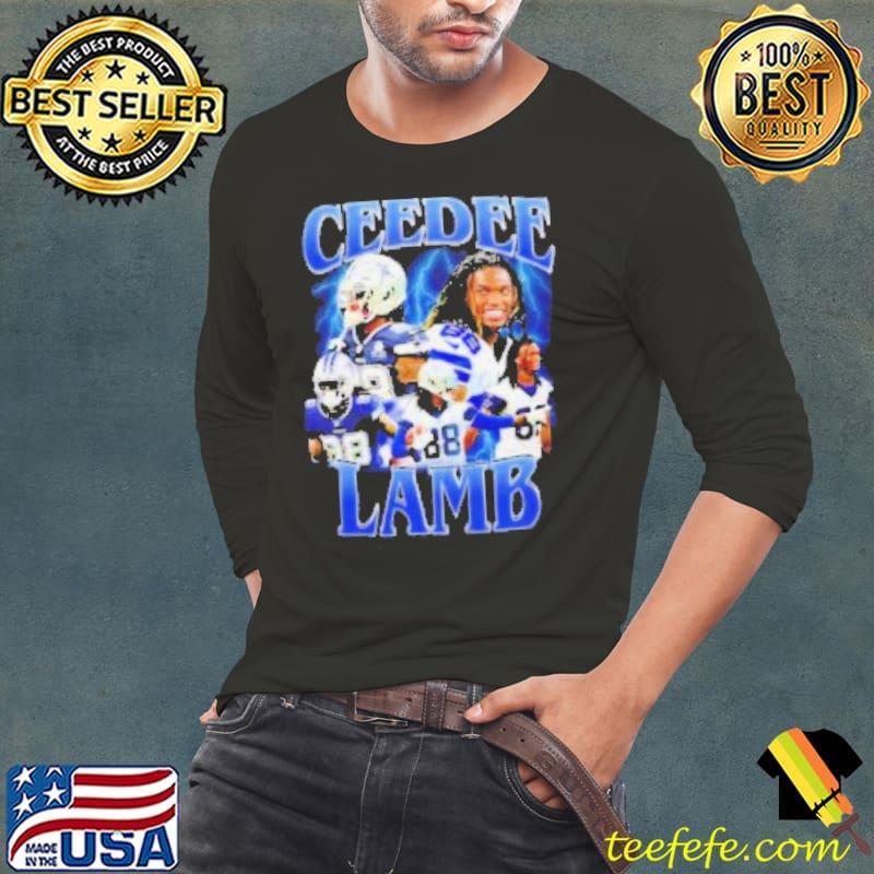 CeeDee Lamb number 88 Dallas Cowboys football player portrait lightning shirt