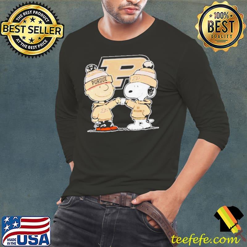 Charlie Brown and Snoopy go Purdue Boilermakers s Long Sleeve Tee Charlie Brown and Snoopy go Purdue Boilermakers s Long Sleeve Tee
