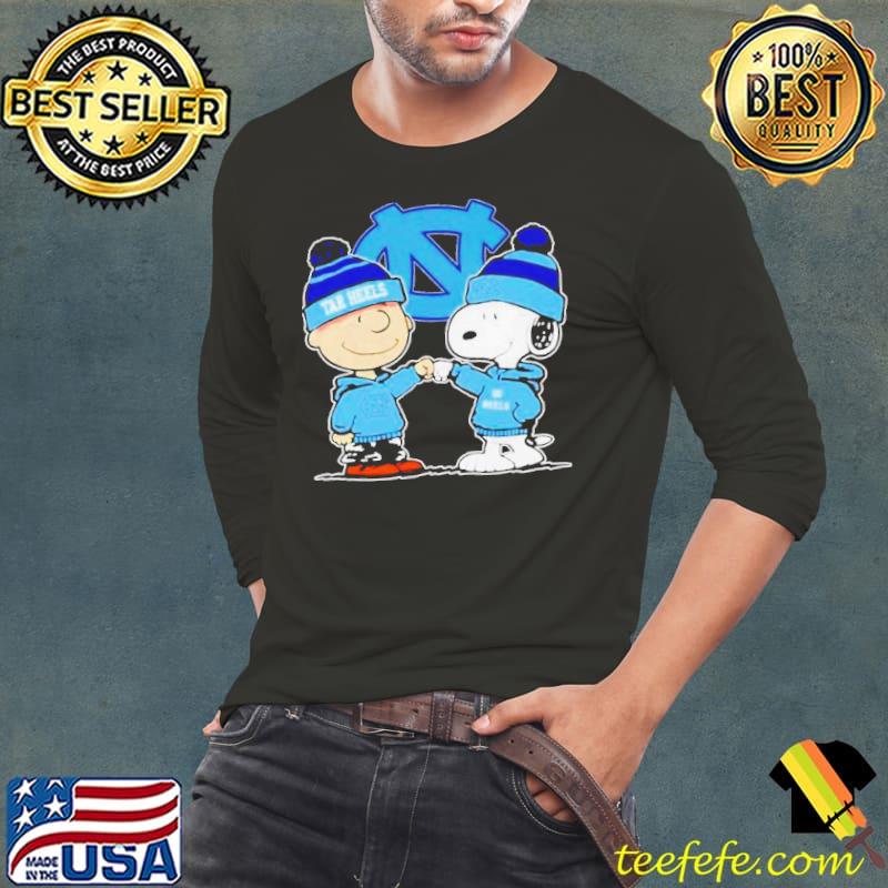 Charlie Brown and Snoopy go UNC Tar Heels s Long Sleeve Tee Charlie Brown and Snoopy go UNC Tar Heels s Long Sleeve Tee