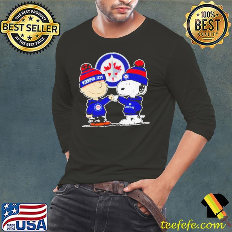 Charlie Brown and Snoopy go Winnipeg Jets s Long Sleeve Tee Charlie Brown and Snoopy go Winnipeg Jets s Long Sleeve Tee