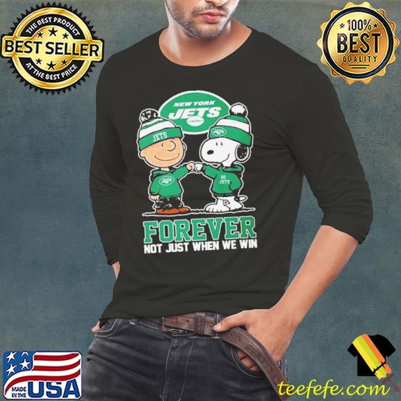 Charlie Brown And Snoopy New York Jets Forever Not Just When We Win Shirt Long Sleeve Tee Charlie Brown And Snoopy New York Jets Forever Not Just When We Win Shirt Long Sleeve Tee