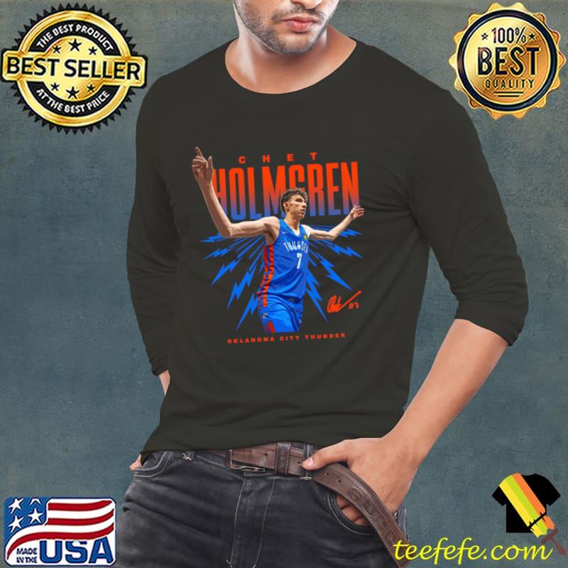 Chet Holmgren Signature American professional basketball player Oklahoma City Thunder T-Shirt Long Sleeve Tee Chet Holmgren Signature American professional basketball player Oklahoma City Thunder T-Shirt Long Sleeve Tee