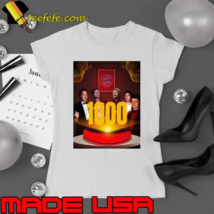 Congrats 1000 Home Game For Bayern Munich In The Bundesliga A Milestone For The German Giants s Ladies tee Congrats 1000 Home Game For Bayern Munich In The Bundesliga A Milestone For The German Giants s Ladies tee