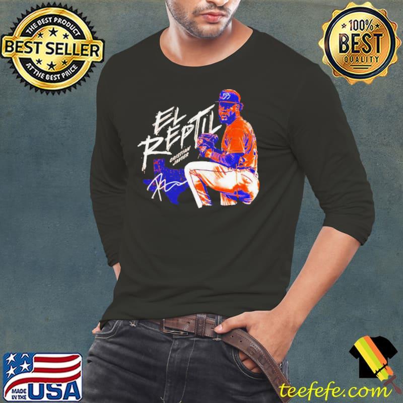 Cristian Javier El Reptil Houston Astros s Long Sleeve Tee Cristian Javier El Reptil Houston Astros s Long Sleeve Tee