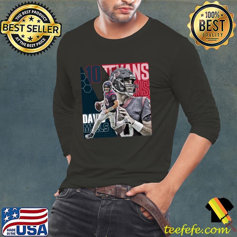 Davis Mills American football quarterback for the Houston Texans T-Shirt Long Sleeve Tee Davis Mills American football quarterback for the Houston Texans T-Shirt Long Sleeve Tee