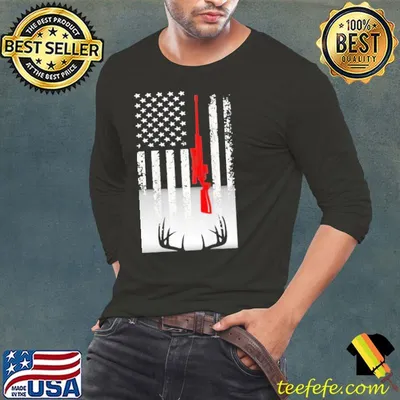Deer Hunting Lovers American Flag shirt