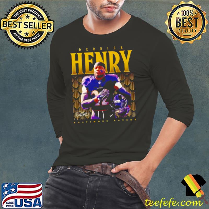 Derrick Henry Baltimore Ravens signature s Long Sleeve Tee Derrick Henry Baltimore Ravens signature s Long Sleeve Tee