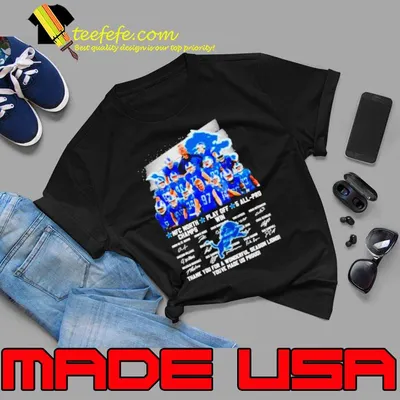 Detroit Lions NFC North Champs play off win 4 all-pro thank you for a wonderful season Lions signatures shirt