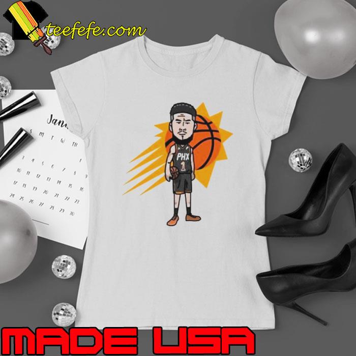 Devin Booker Phoenix Suns player cartoon s Ladies tee Devin Booker Phoenix Suns player cartoon s Ladies tee