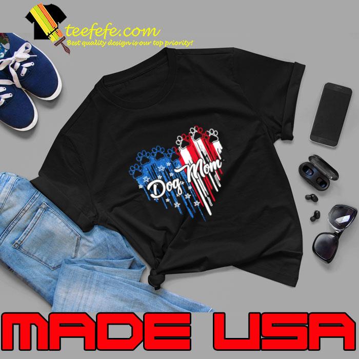 Dog Mom US Flag Personalized Heart Election 2024 Paws T-Shirt Dog Mom US Flag Personalized Heart Election 2024 Paws T-Shirt