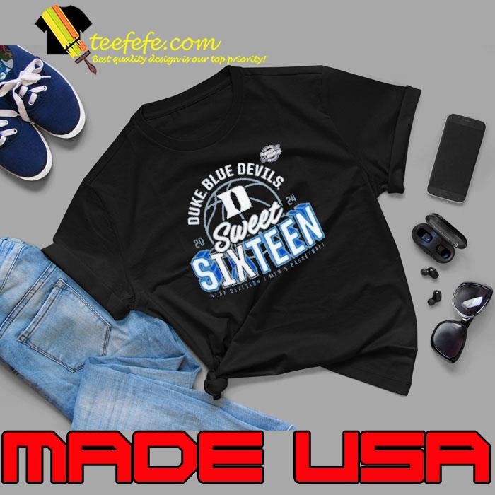 Duke Blue Devils 2024 NCAA Men’s Basketball Tournament March Madness Sweet Sixteen Defensive Stance Shirt Unisex Duke Blue Devils 2024 NCAA Men’s Basketball Tournament March Madness Sweet Sixteen Defensive Stance Shirt Unisex