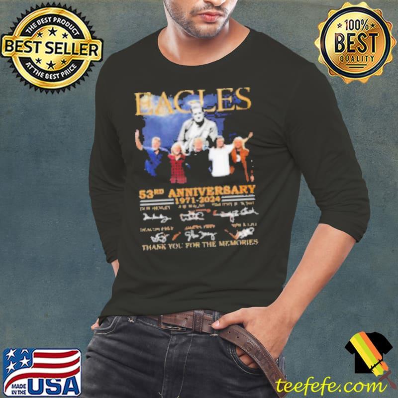Eagles 63rd Anniversary 1971 2024 Thank You For The Memories Signatures s Long Sleeve Tee Eagles 63rd Anniversary 1971 2024 Thank You For The Memories Signatures s Long Sleeve Tee