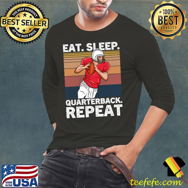 Eat Sleep Quarterback Repeat football Vintage T-Shirt
