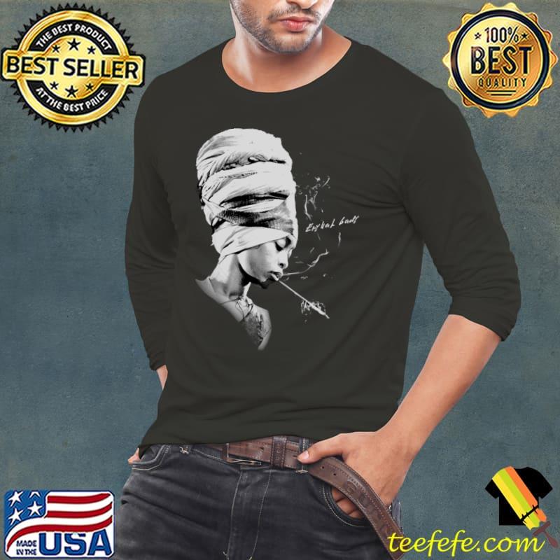 Erykah badu stencil American singer and songwriter Influenced R&B signature T-Shirt Long Sleeve Tee Erykah badu stencil American singer and songwriter Influenced R&B signature T-Shirt Long Sleeve Tee