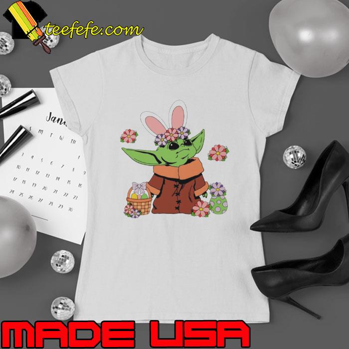 Floral Baby Yoda Easter Eggs s Ladies tee Floral Baby Yoda Easter Eggs s Ladies tee