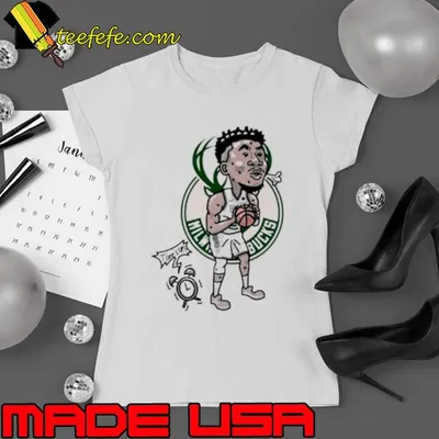 Giannis Antetokounmpo Milwaukee Bucks player cartoon shirt