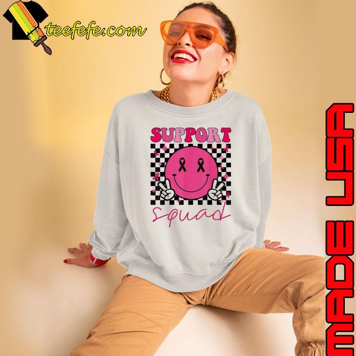 Groovy Breast Cancer Awareness Support Squad Shirt Sweatshirt Groovy Breast Cancer Awareness Support Squad Shirt Sweatshirt