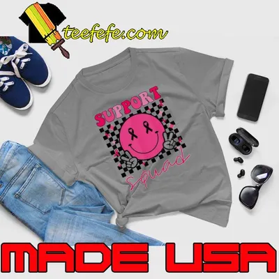 Groovy Breast Cancer Awareness Support Squad Shirt