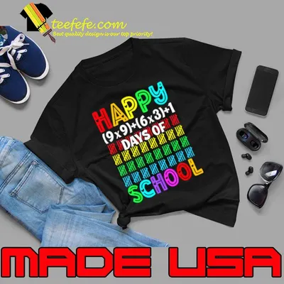 Happy 100 Days Of School Math Teacher 100th T-Shirt