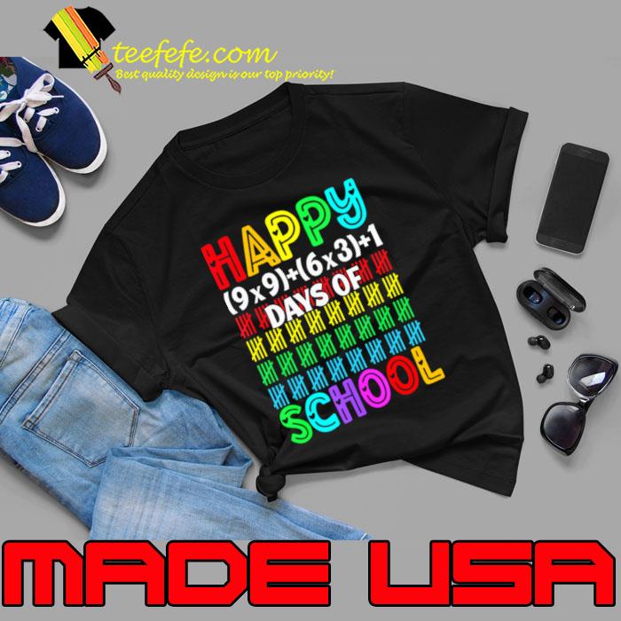 Happy 100 Days Of School Math Teacher 100th T-Shirt