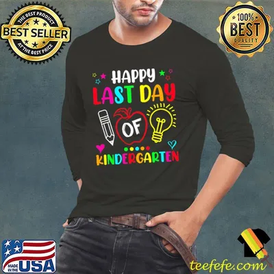 Happy Last Day Of Kindergarten 100 Days Of School Pencil T-Shirt