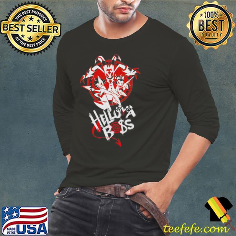 Hazbin Hotel and Helluva Boss Collaboration Shirt Long Sleeve Tee Hazbin Hotel and Helluva Boss Collaboration Shirt Long Sleeve Tee