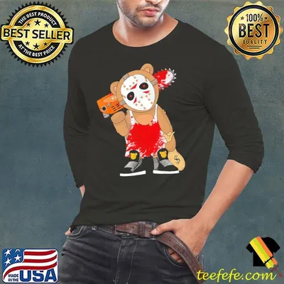 Hockey Teddy Bear Parody Horror 13th Hip Hop Halloween Shirt