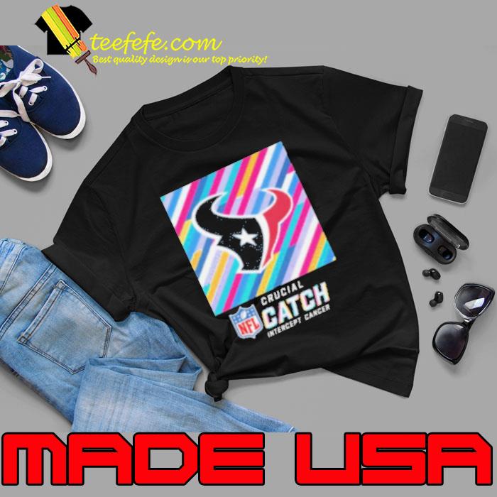 Houston Texans NFL Crucial Catch Intercept Cancer Shirt Unisex Houston Texans NFL Crucial Catch Intercept Cancer Shirt Unisex