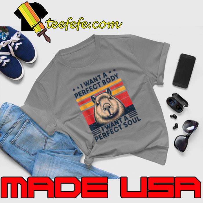 I Want A Perfect Body I Want A Perfect Soul Racoon Vintage Stars T-Shirt Unisex I Want A Perfect Body I Want A Perfect Soul Racoon Vintage Stars T-Shirt Unisex