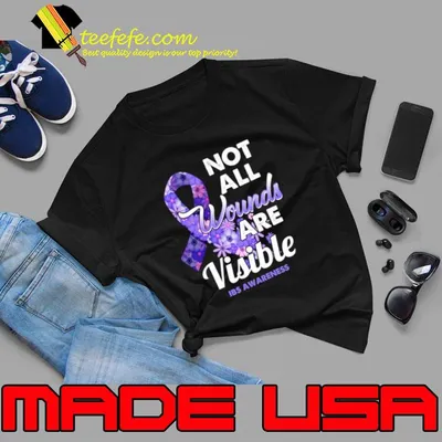 IBS Awareness Not All Wounds Are Visible Flower T-Shirt
