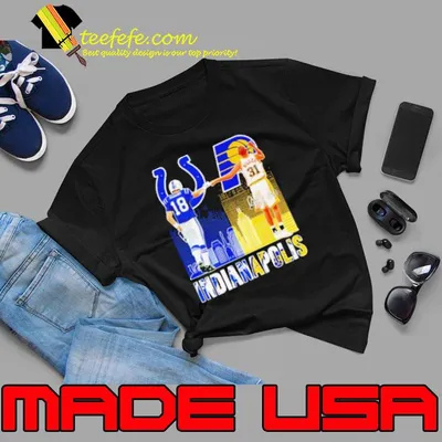 Indianapolis Players 18 Manning and 31 Millers Signatures Shirt