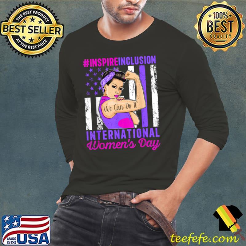 International Women's Day 2024 8 March We Can Do It American Flag T-Shirt Long Sleeve Tee International Women's Day 2024 8 March We Can Do It American Flag T-Shirt Long Sleeve Tee