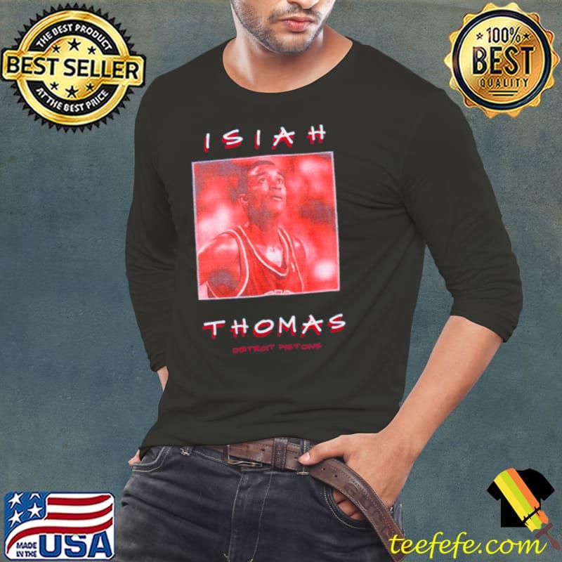 Isaiah Thomas Detroit Pistons vintage logo s Long Sleeve Tee Isaiah Thomas Detroit Pistons vintage logo s Long Sleeve Tee