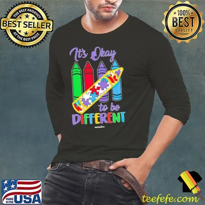It's okay to be different crayon autism awareness shirt