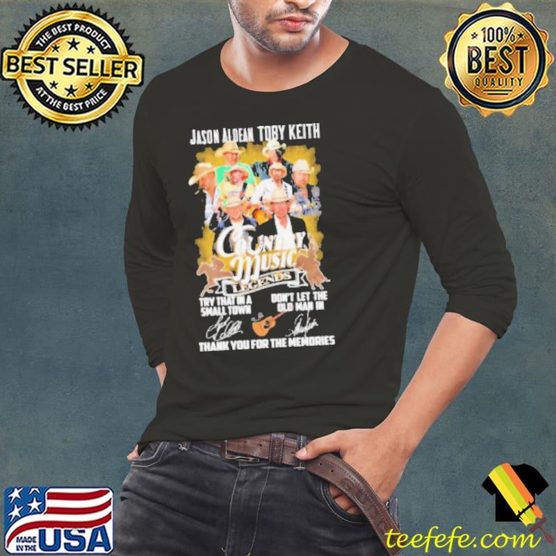 Jason Aldean And Toby Keith Country Music Legends Thank You For The Memories Signatures Shirt