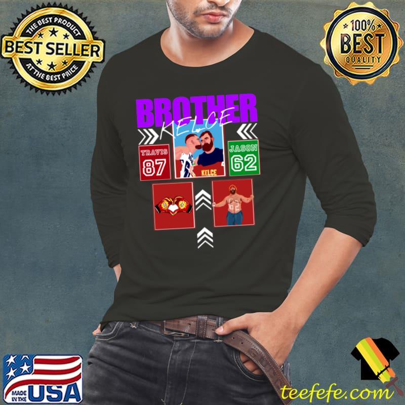 Jason Kelce x Travis Kelce American football center who played his entire NBA T-Shirt Long Sleeve Tee Jason Kelce x Travis Kelce American football center who played his entire NBA T-Shirt Long Sleeve Tee