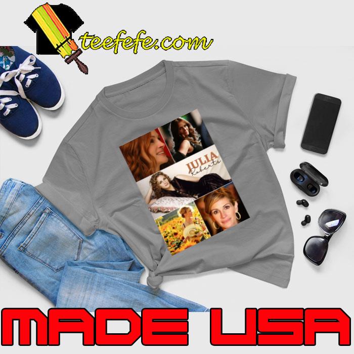Julia Actor Roberts American actress Photo Collage T-Shirt Julia Actor Roberts American actress Photo Collage T-Shirt