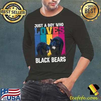 Just A Boy Who Loves Black Bears Vintage Unstoppable Black Bear T-Shirt