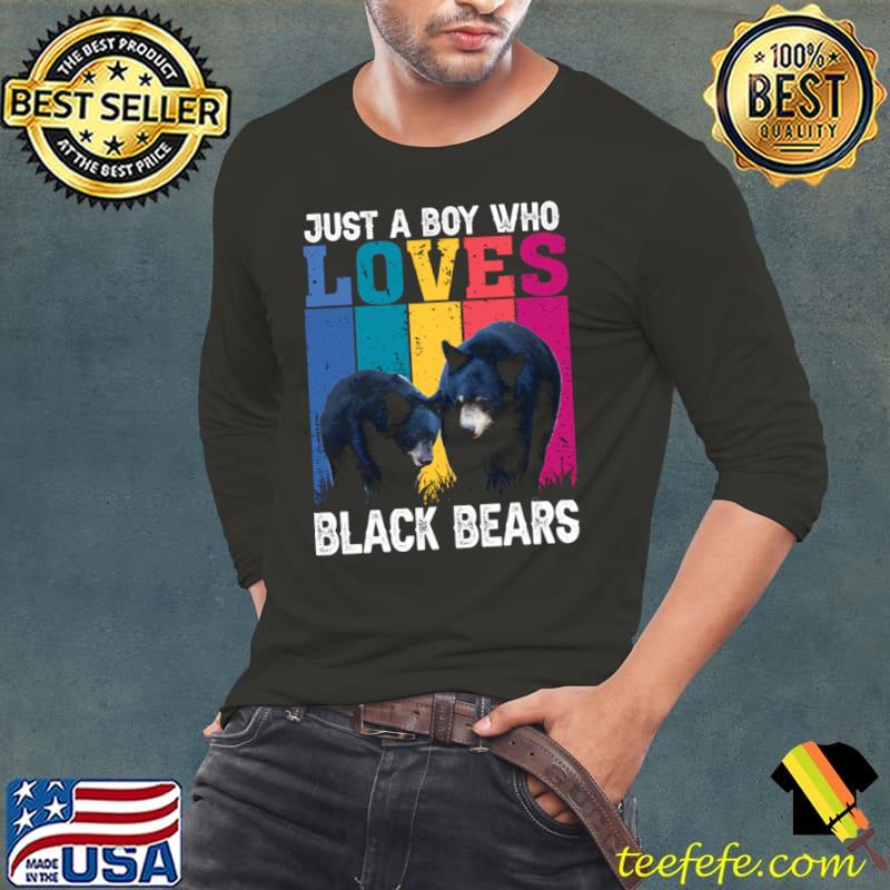 Just A Boy Who Loves Black Bears Vintage Unstoppable Black Bear T-Shirt Just A Boy Who Loves Black Bears Vintage Unstoppable Black Bear T-Shirt
