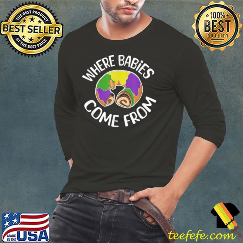 King Cake where babies come from Shirt Long Sleeve Tee King Cake where babies come from Shirt Long Sleeve Tee