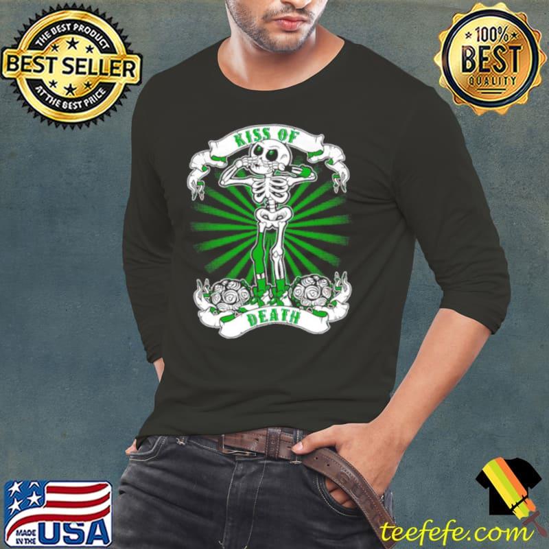 Kiss of death skeleton s Long Sleeve Tee Kiss of death skeleton s Long Sleeve Tee