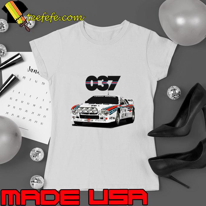 Lancia Rally 037 mid-engine sports car and rally car built T-Shirt Ladies tee Lancia Rally 037 mid-engine sports car and rally car built T-Shirt Ladies tee