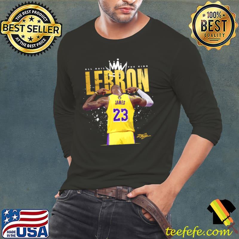 Lebron James Go Crazy Celebration Signature T-Shirt Long Sleeve Tee Lebron James Go Crazy Celebration Signature T-Shirt Long Sleeve Tee