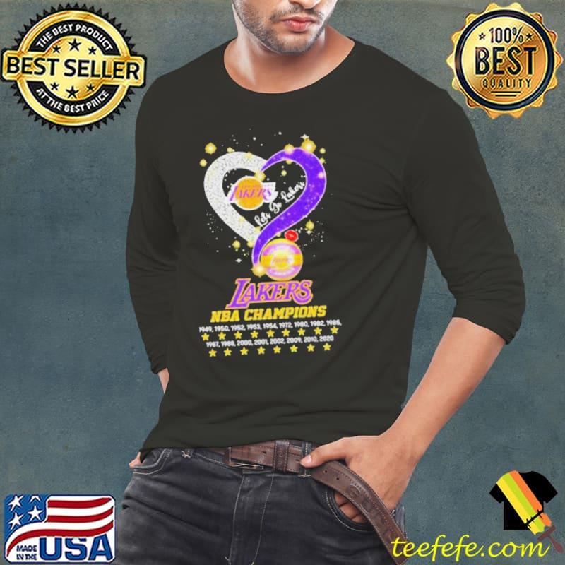 Let’s Go Los Angeles Lakers NBA Champions 1949 2020 Diamond Heart Shirt Long Sleeve Tee Let’s Go Los Angeles Lakers NBA Champions 1949 2020 Diamond Heart Shirt Long Sleeve Tee
