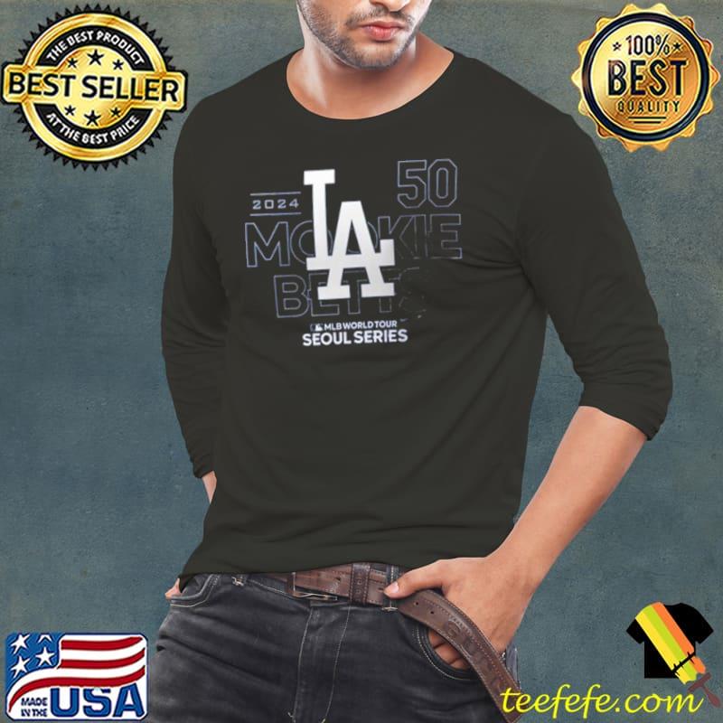 Los Angeles Dodgers Mookie Betts 2024 MLB World Tour Seoul Series Player Shirt Long Sleeve Tee Los Angeles Dodgers Mookie Betts 2024 MLB World Tour Seoul Series Player Shirt Long Sleeve Tee