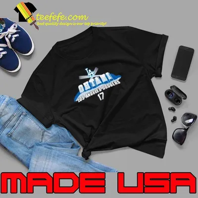 Los Angeles Dodgers Player Shohei Ohtani 17 light shirt