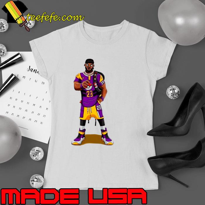 Los Angeles Lakers LeBron James Nidoking Pokemon shirt