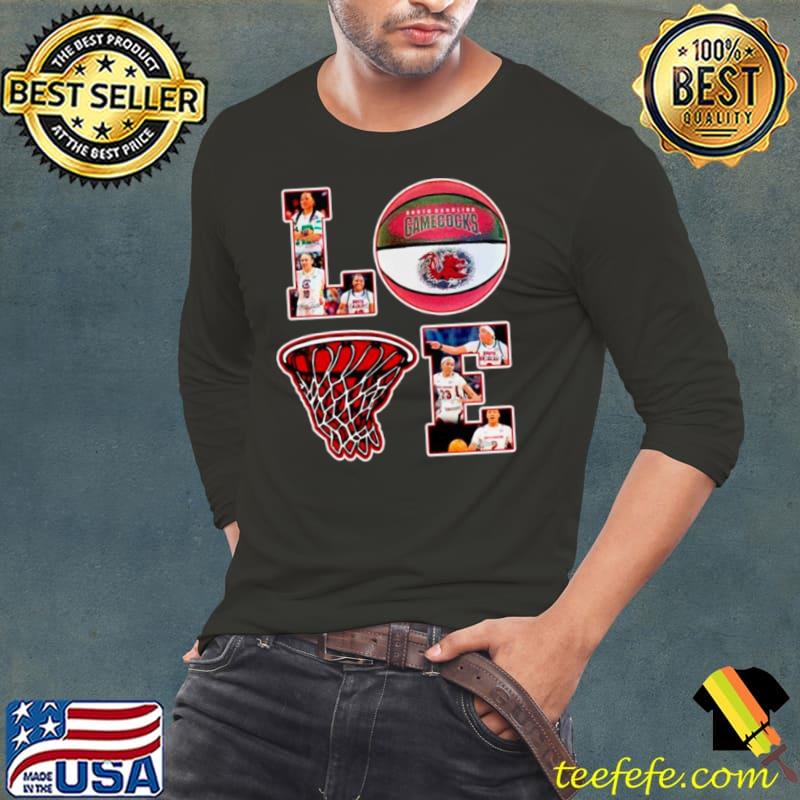 Love South Carolina Gamecocks basketball s Long Sleeve Tee Love South Carolina Gamecocks basketball s Long Sleeve Tee