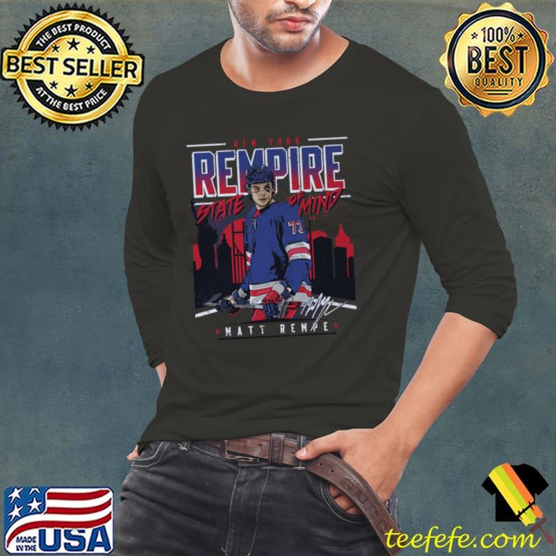 Matt Rempe New York R Rempire State of Mind Signature T-Shirt Long Sleeve Tee Matt Rempe New York R Rempire State of Mind Signature T-Shirt Long Sleeve Tee