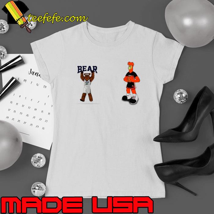 Miami Heat VS Utah Jazz NBA 2024 mascot cartoon basketball s Ladies tee Miami Heat VS Utah Jazz NBA 2024 mascot cartoon basketball s Ladies tee